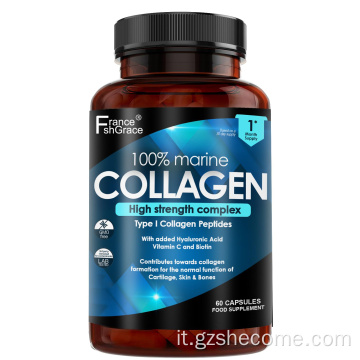 Supporto per unghie per capelli marittimi Capsule di collagene marino